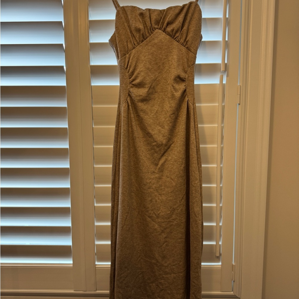 Elegant Tan Women's Dress
